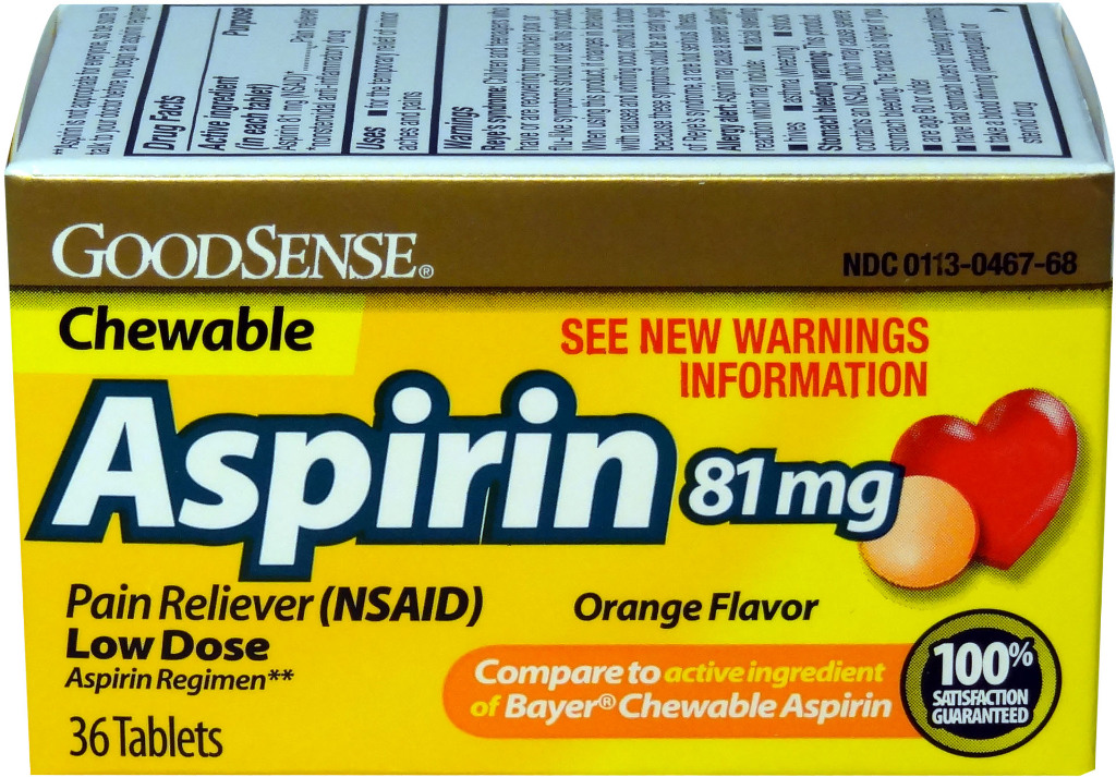 GoodSense Adult Low Dose Chew Aspirin Orange 81 Mg 36 count (6